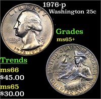 1976-p Washington Quarter 25c Grades GEM+ Unc