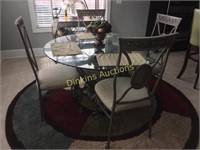 5pc Glass Top Dinette (table & 4 chairs)