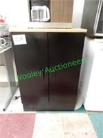 Metal Break Room Cabinet with Wood Top