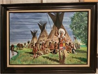 Beautiful Original Painting of Native Americans