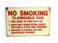 Double Sided "No Smoking", "Flammable Gas" Sign