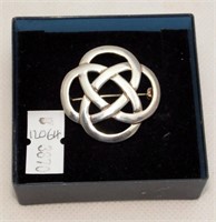 Sterling Silver Knotwork Brooch