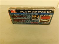 9 piece 3/8 drive deep socket set