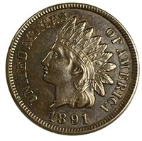 1891 Indian Head Cent Penny BU