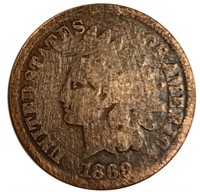 1869 Indian Head Cent Penny G