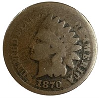 1870 Bold N Indian Head Cent Penny G