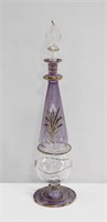 Vintage Egyptian Glass Perfume Bottle 9.5"