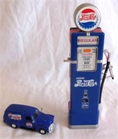 Die cast Pepsi w/ gas pump bank.