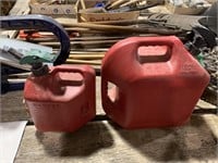 2 plastic Gas cans
