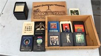 70’s-8 tracks- in a Vineyard box