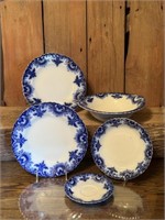 "Clifton" W.H. Grindley Flow Blue China Pieces