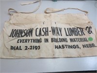 Vintage Johnson Cash Way Hastings Nail Apron