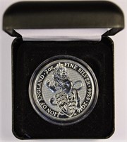 2016 Lion Of England 2 Ounce Silver.