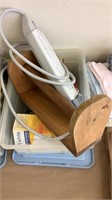 Lot of misc including wooden decor/light bulbs