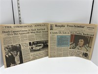 2 Elvis Presley newspapers