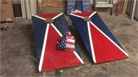 Red, white, blue  Yard toss, with bags