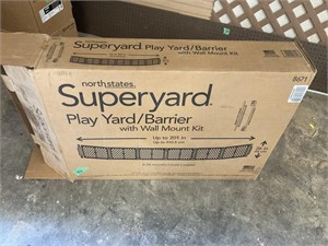 Play yard fencing, in box