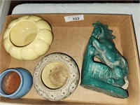 Vintage Ceramic Pottery Bowls & Horse Figure
