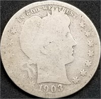 1903-S Barber Silver Quarter