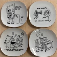 4 Vintage Risque Naughty Candy Dishes 1950's (A)