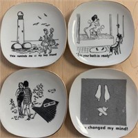 4 Vintage Risque Naughty Candy Dishes 1950's (B)