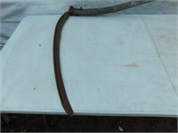 Antique 30" sythe with a 5ft handle.