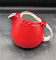 Vintage Hall Superior Red & White Teapot (No Lid)