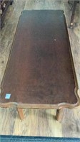 Pine coffee table, top is 50x29,  age wear to