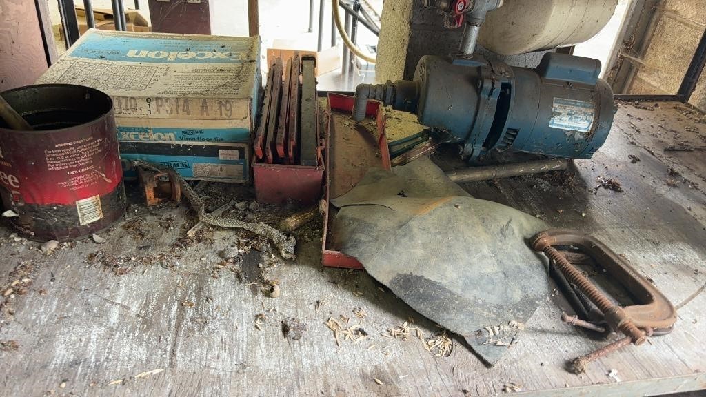 Assorted Tools and More UNDER WORK BENCH