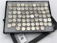 Collection of 56-1940's Silver Mercury Dimes
