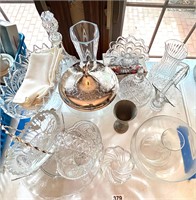 Misc Crystalo, Glass, Silver plate etc