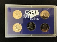 5 Proof 2001-s US State Quarters