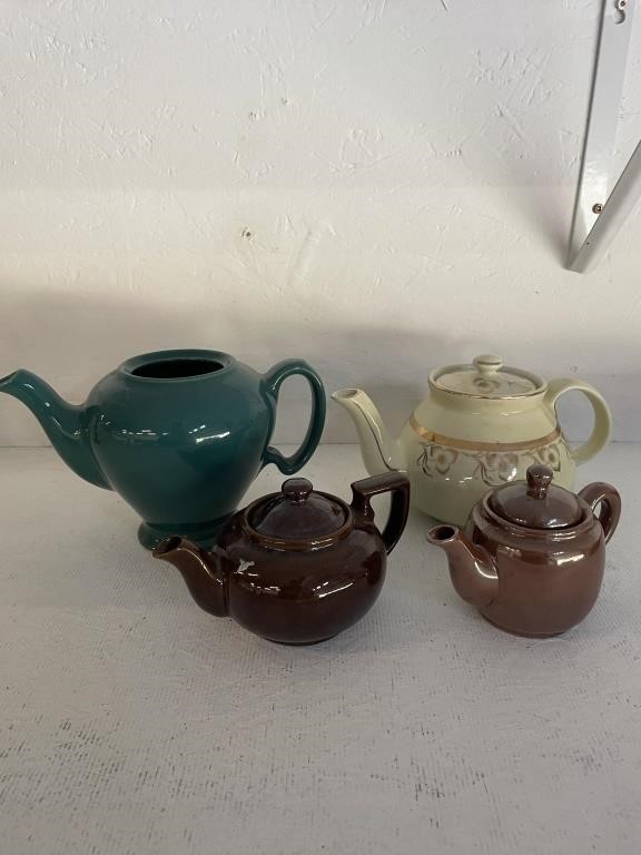 4 Vintage Teapots