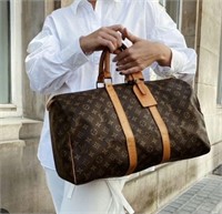 Louis Vuitton Vintage Duffle Boston Bag Keepall 55