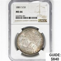 1881-S Morgan Silver Dollar NGC MS66