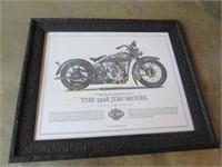 large Harley Framed picture