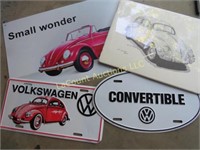 VW license plates sign & artist picture