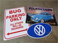 metal VW signs Bug Parking