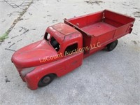 Pressed steel dump truck vintage toy