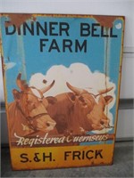 754-DINNER BELL FARM SIGN 28"X20"