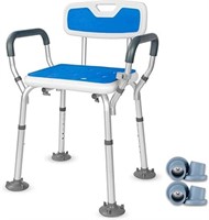ULN - BQKOZFIN Height Adjustable Shower Chair Alum