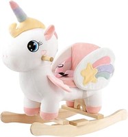 FUNLIO Unicorn Baby Rocking Horse, Rainbow Fairy U