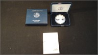 2007 W Proof American Silver Eagle Dollar in Box