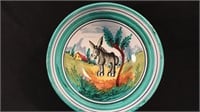 Vtg Large Deruta PV Italy Pottery Bowl with Donkey