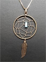 Silver Dreamcatcher Necklace