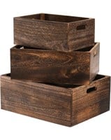 $52 Set of 3 Wood Nesting Storage
