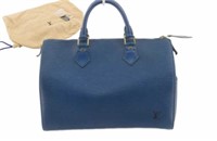 Louis Vuitton Toledo Blue Speedy 30 Hand Bag