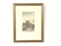 Framed Notre-Dame Print 7.25" x 9.25"