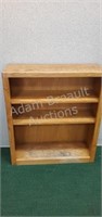 Oak bookcase with adjustable shelves, 10 x 32 x