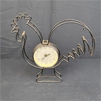 Wire Chicken Clock 13"W 12"T